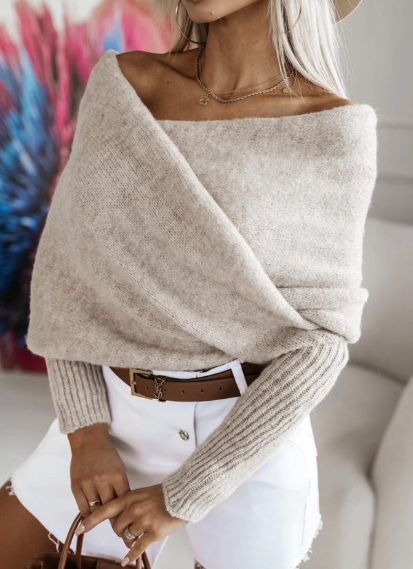 Long Sleeve Cropped Knit Top