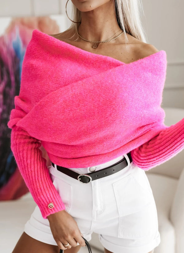 Long Sleeve Cropped Knit Top