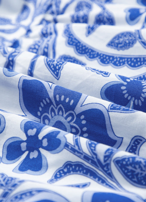 Load image into Gallery viewer, Printed Notched Puff Sleeve Dress
